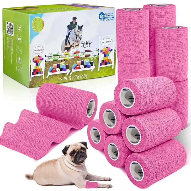 Equimed Unisex 10Cm Vetwrap -  Neon Pink Size 12 Pack