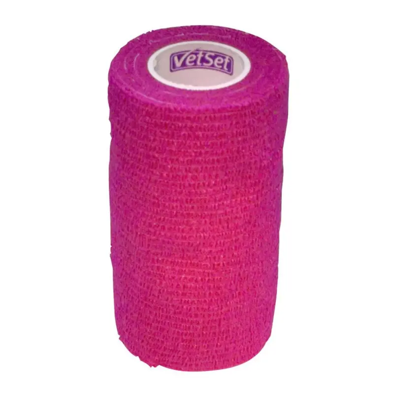 Vetset Wraptec Cohesive Bandage - 100Mm Pink 4.5M