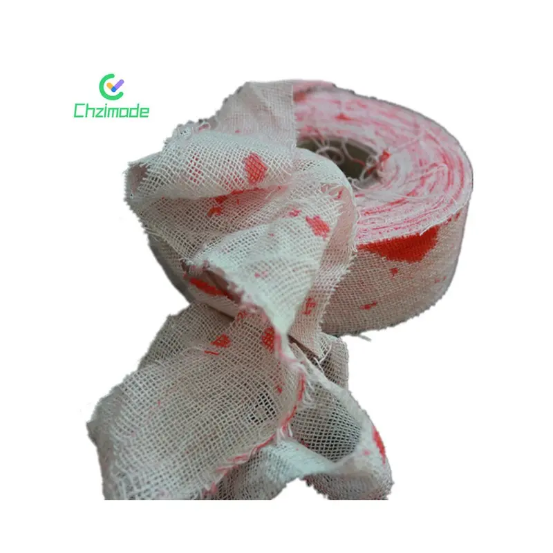 Maxpower Roll 10M Halloween Diy Bloody Gauze Blood Bandage Horror Mummy Gauze Size 1