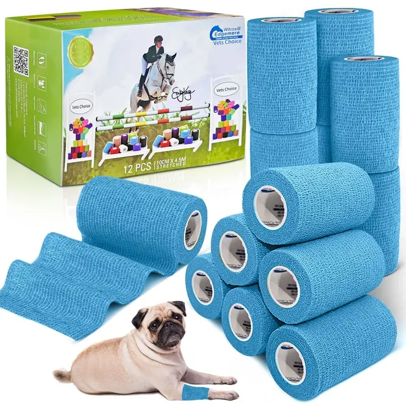 Equimed Unisex 10Cm Vetwrap -  Lake Blue Size 12 Pack