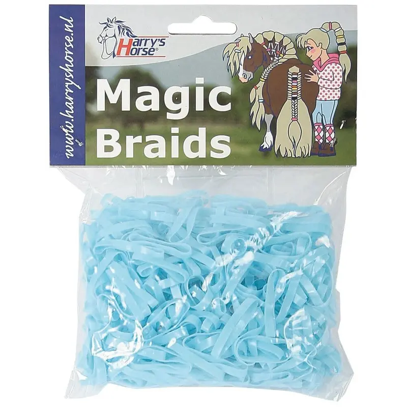 Harrys Horse Bleu Elastic Bandage For Horses Magic Braids, Zak Size 10