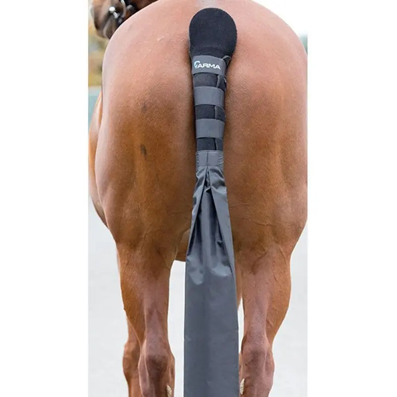 Shires Arma Padded Tail Guard With Bag - One Size Grey