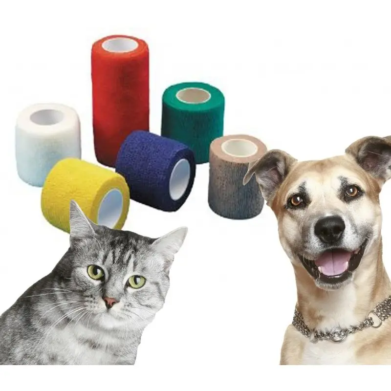 Cohesive Bandage, Blue 7.5cm x 4.5m Pack of 6