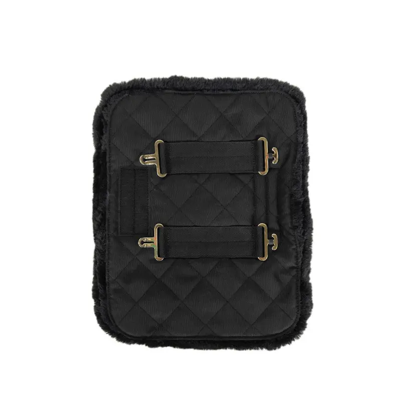 Kentucky Noir Quilted Horse Chest Extension Vegan Sheepskin Large