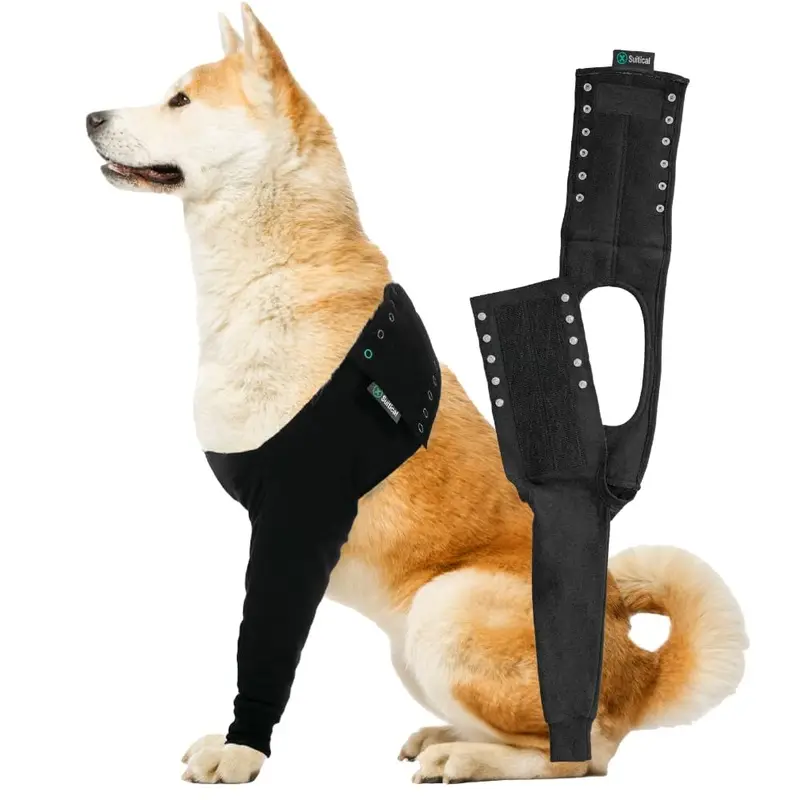 Suitical Recovery Sleeve Dog, Extra Large, Black