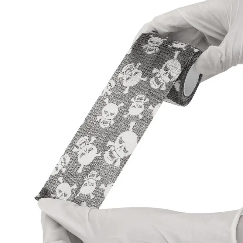 Tattoo Machine Grip Bandage Non-woven Self-adhesive Bandage (a-skeleton)