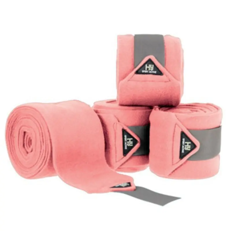 Hy Coral Sport Horse Tail Bandage (Pack Of 4) Rose (Cob/Full) Size 4