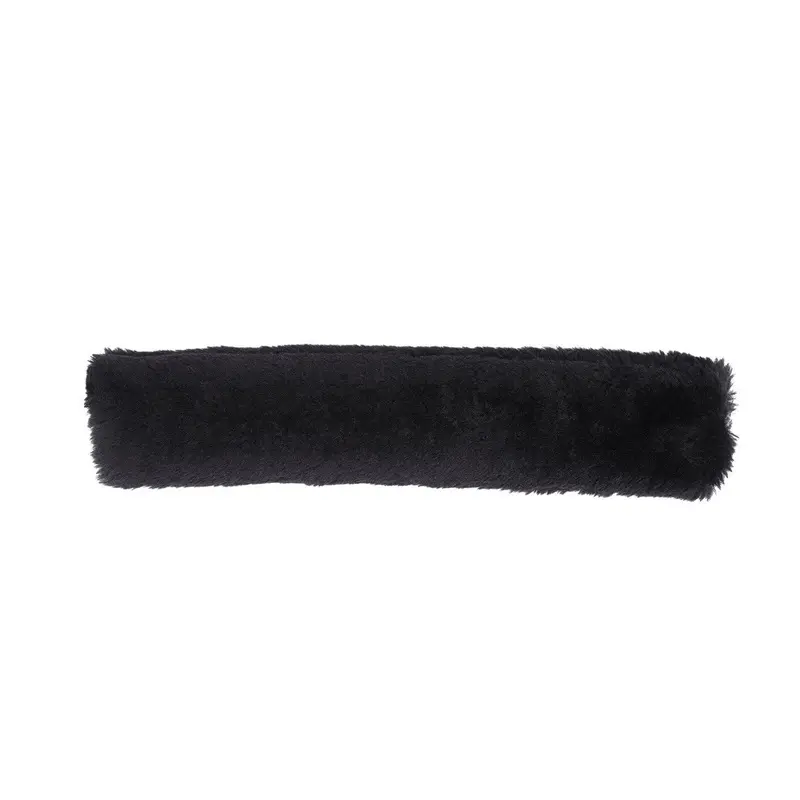 Qhp Unisex Fur Bridle Cover -  Black 26Cm