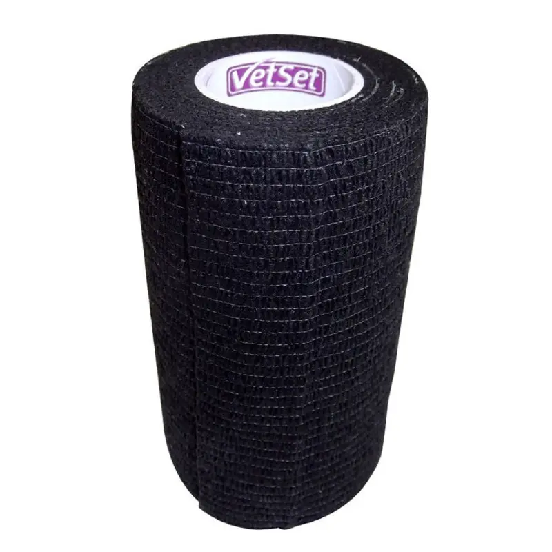 Vetset Wraptec Cohesive Bandage - 100Mm Black 4.5M