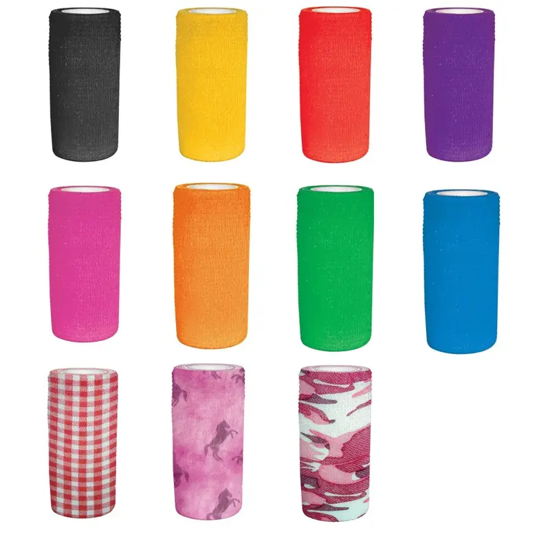 Perry Red (Red) Equestrian Cohesive Bandage Various Colours