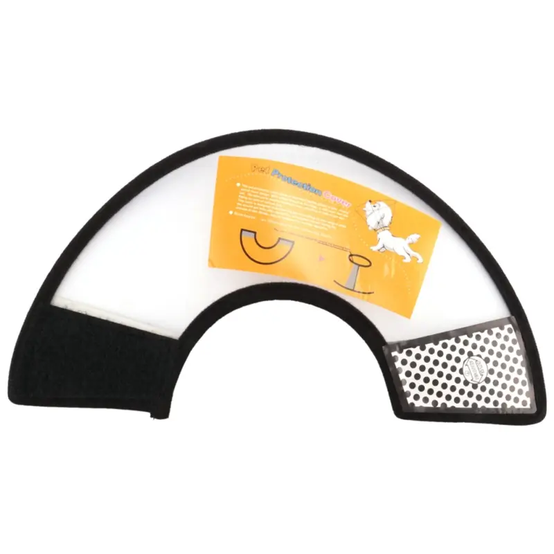 White/Black Elizabethan Pet Wound Healing Cone E- Collar With
