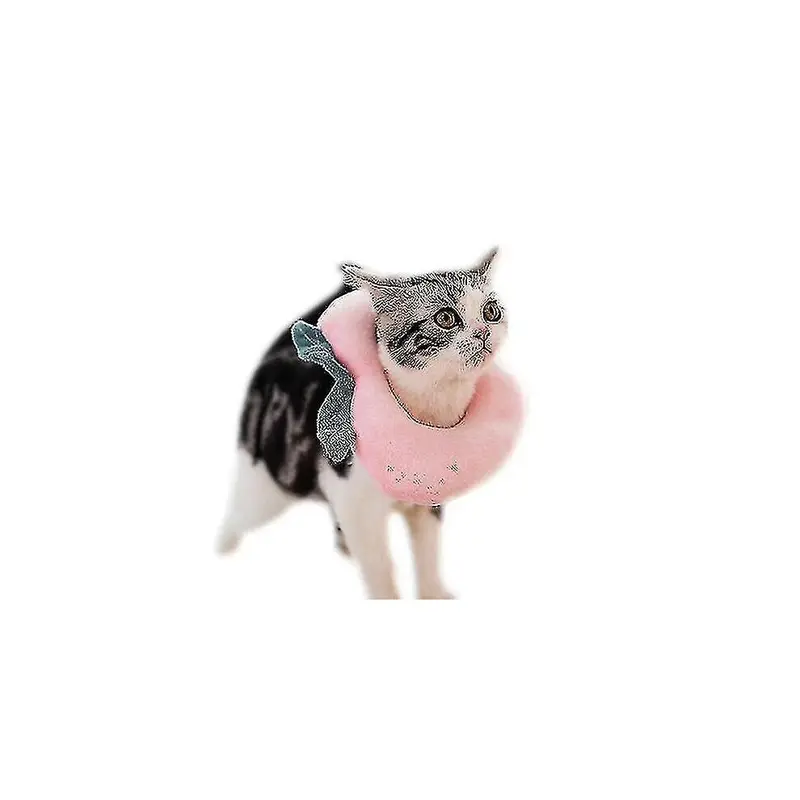 Peach (M, ) Cat Collar Avocado Bagel Cat Pet Headgear Anti-Lick Ring
