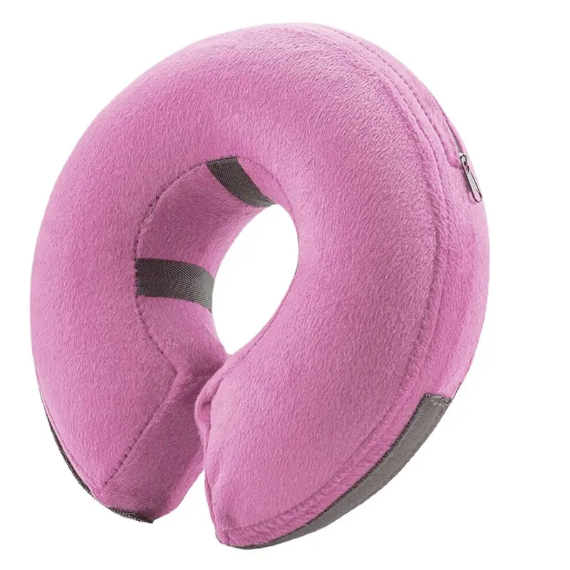 Blue,Pink (Pink, M) Inflatable Dog Recovery Collar - Soft Cone, Blue, Small