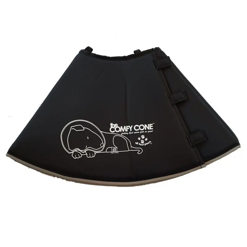 All Four Paws Black E-Collar Comfy Cone Health Medical Recovery Collar 30Cm