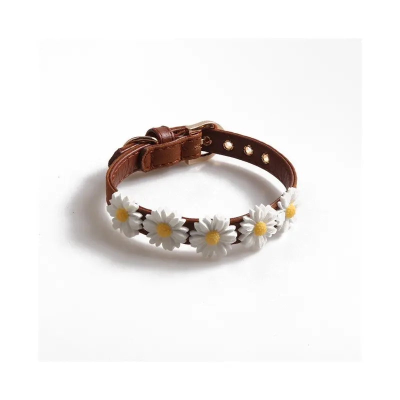 (StyleP) Pet New Collar Daisy Flower Element Multicolor Selection Adjusted Be Can