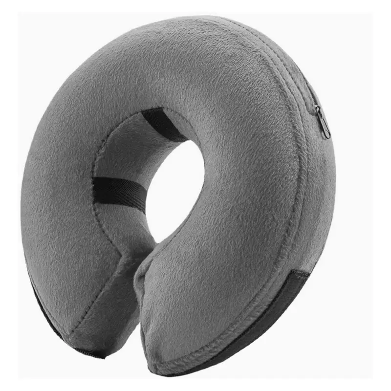 Blue (Gray, S) Inflatable Dog Recovery Collar - Soft Cone, Small