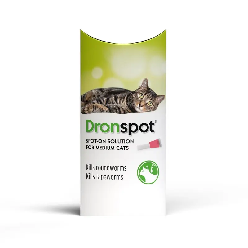 Dronspot Spot On Wormer For Cats (2.5 To 5Kg) - 1 Pipette Medium