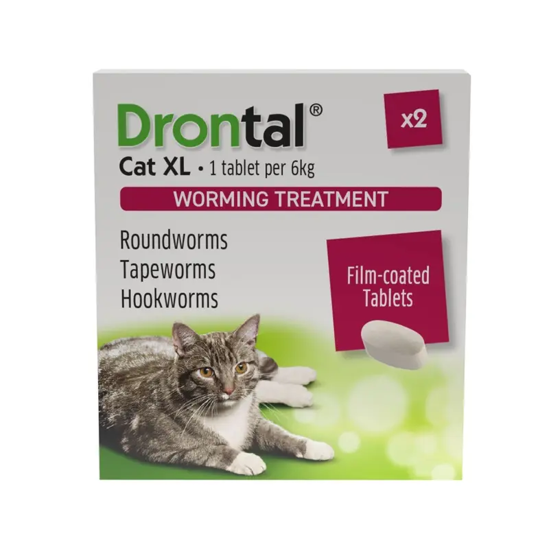 Drontal Wormer Tablets For Cats Xl 6Kg And Over 2 Pack
