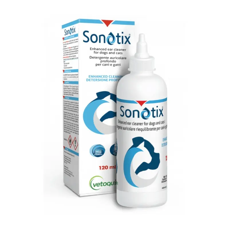 Sonotix Enhanced Ear Cleaner For Cats & Dogs 120Ml