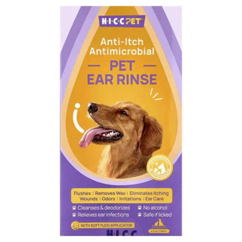Hicc Pet , Pet Ear Rinse, For Dogs & Cats 4 Fl Oz (118 Ml)