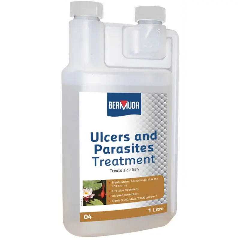 Bermuda Ulcers & Parasites Pond Treatment - Fish - Dropsy/Gill Disease - Litre Size 1