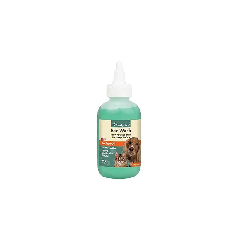 Overby Farm Ear Wash Liquid For Cats And Dogs, 118 Ml