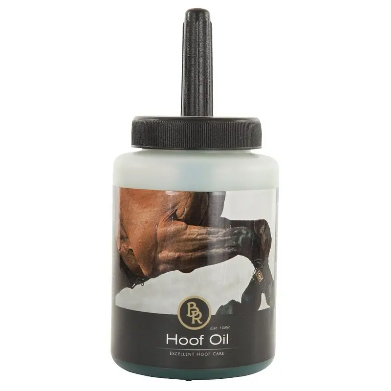 Br Equitation Marron Horse Hoof Oil With Brush 2Cm
