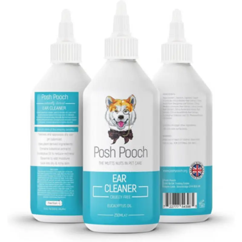 Posh Pooch Ear Cleaner For Dogs Eliminates Head Shaking, Discharge & Smell