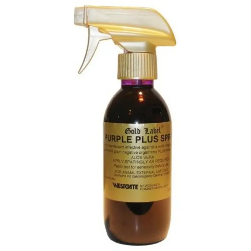 Label Spray For Horses - Plus - Bottle Gold/Purple 250Ml