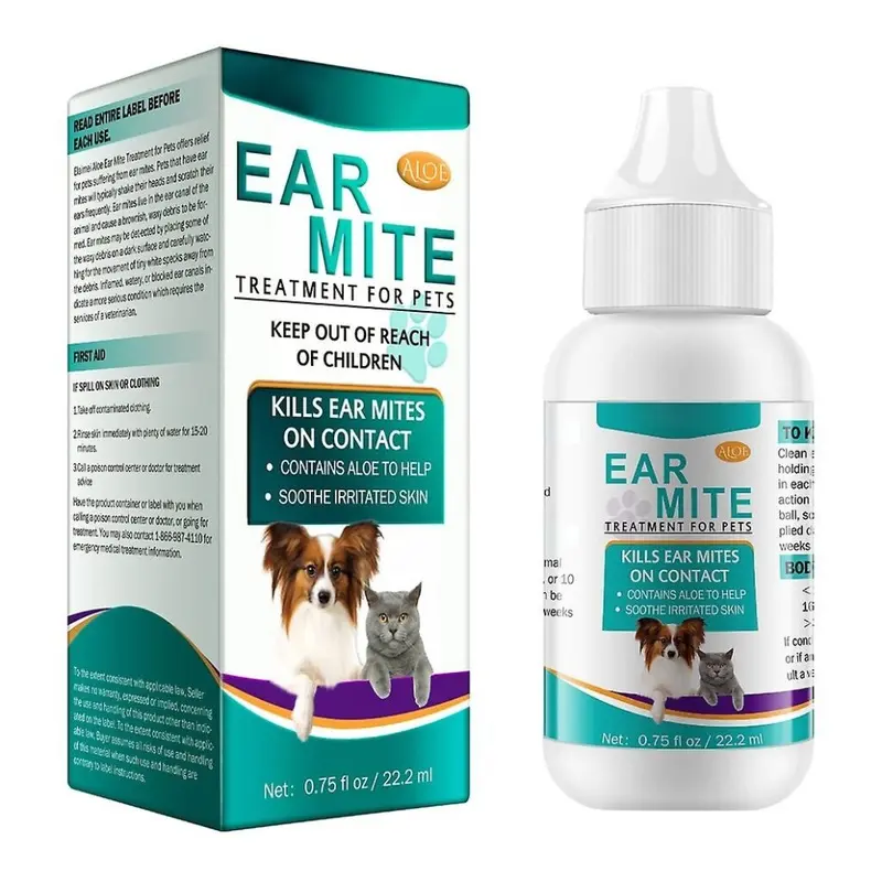 Umnuou Ear Mitetreatment For Cats Pet Ear Cleaners Dogs Earmite Oil Cats Earmite