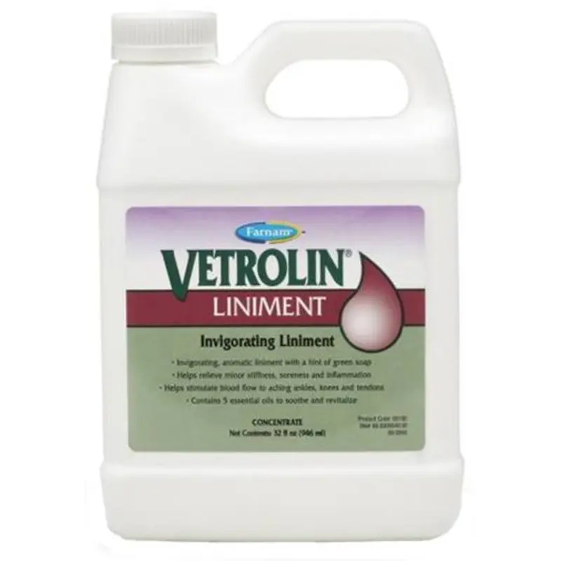 Vetrolin Liniment For Horses - Liquid - Litre Bottle Size 3.78