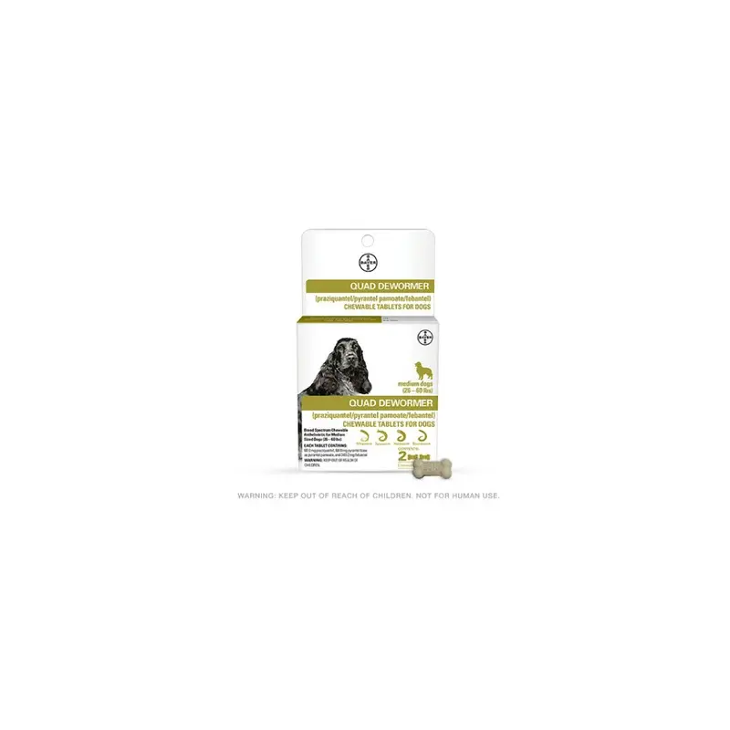Bayer Chewabale Tablets For Dogs 26-60-Lbs., 2-Pk. 00724089113368 Medium