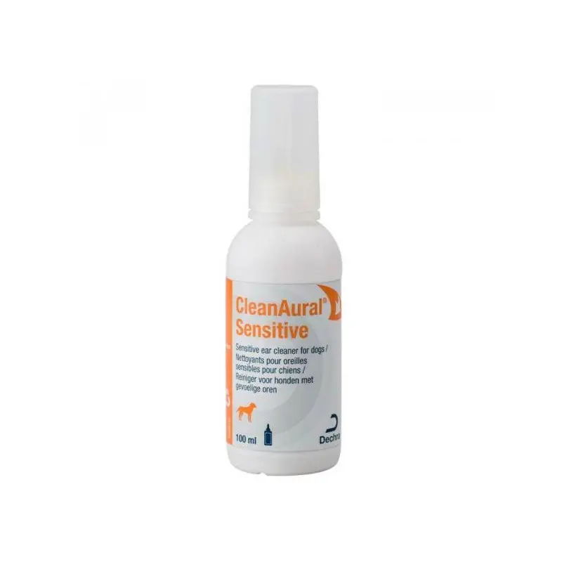 Dechra Cleanaural Ear Cleaner For Dogs And Cats - Dog For Sensitive Ears - Bottle 100Ml