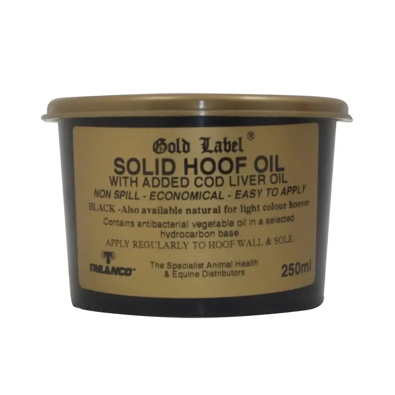 Gold Label Unisex Solid Hoof Oil -  Black 250Ml
