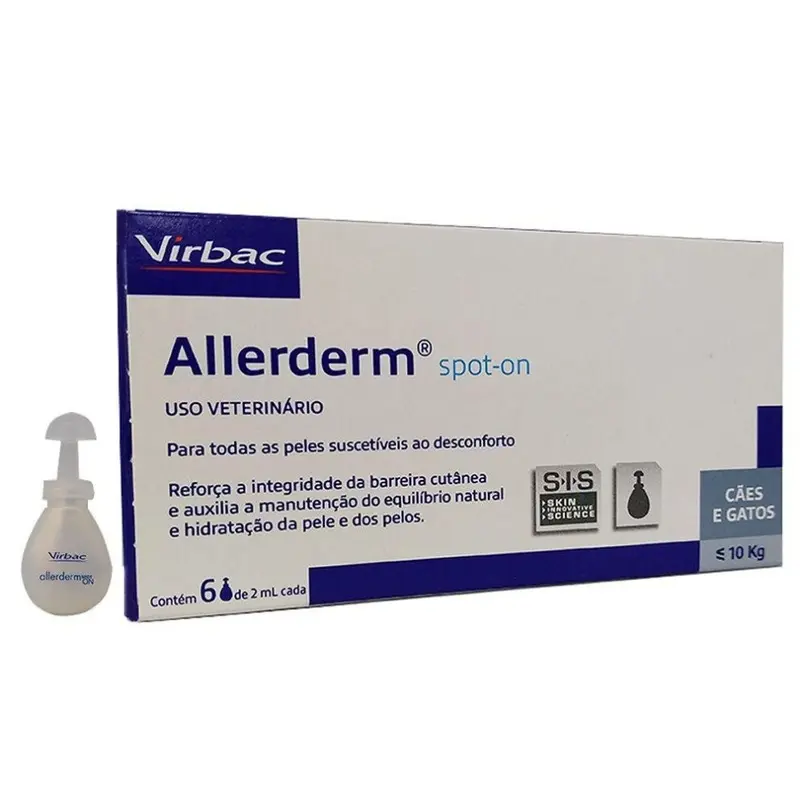New Virbac Allerderm Spot On (Dog >10Kg) X 4Ml Size 6