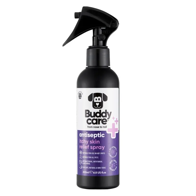 Buddycare Pet Antiseptic Itchy Skin Relief Spray Suitable For All Pets - 200Ml