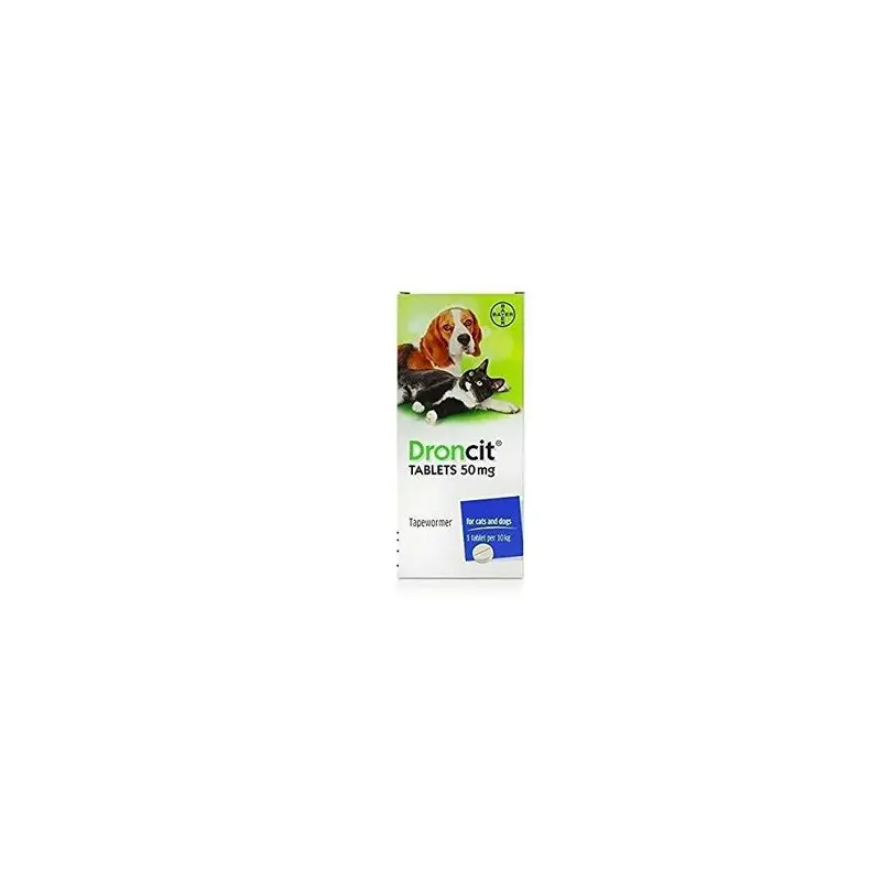 Droncit Bayer - Dog & Cat Tapeworm Tablets X Pack Size 10