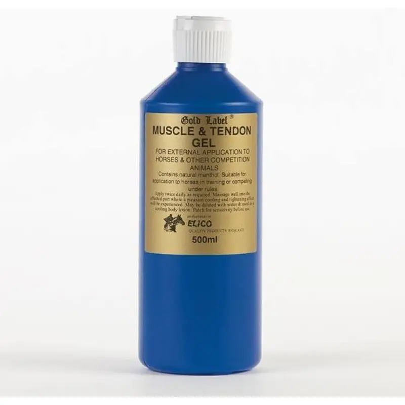 Label Muscle And Tendon Gel For Horses - Bottle Gold 500Ml