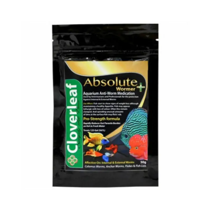 B&Q Cloverleaf Absolute + Aquarium Wormer Medication 50G