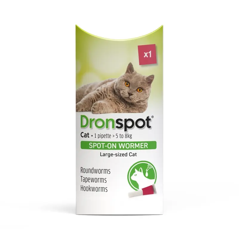 Dronspot Spot-On Cat Worming Treatment For Large Cats 5.01 -8.0Kg