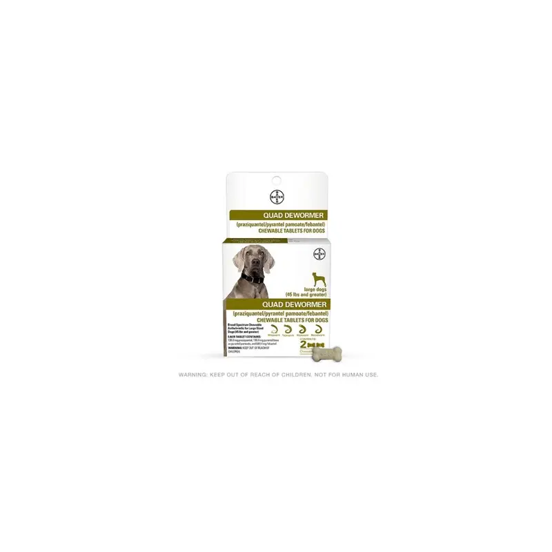 New Bayer Chewabale Tablets For Dogs 45-Lbs. And Up, 2-Pk. 00724089113429 Large