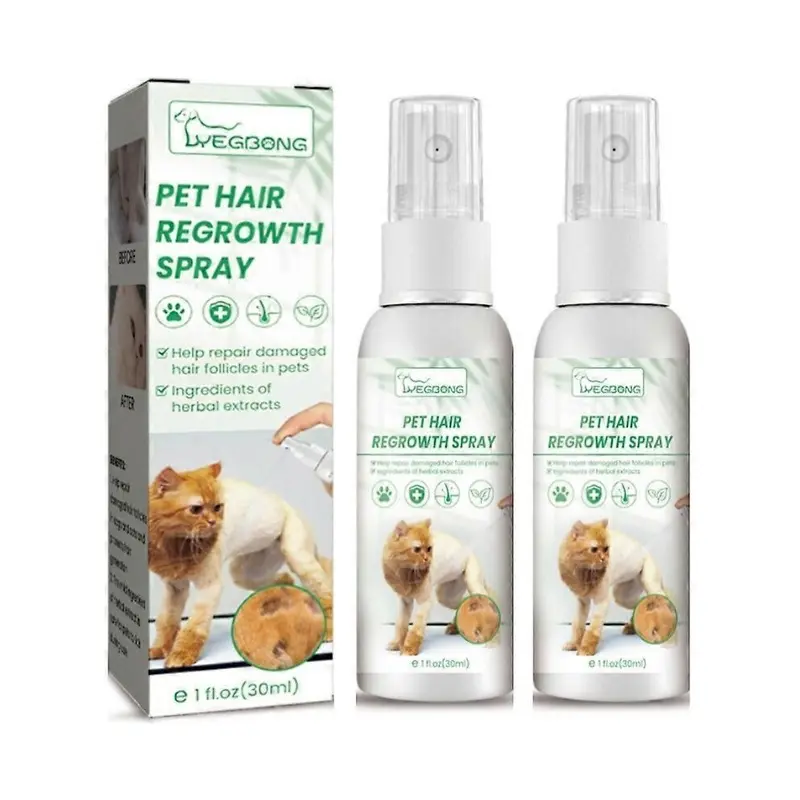 (2pcs) Dog & Cat Hair Regrowth Spray Pet Hair Loss Treatment Promote Furs Hair Growth
