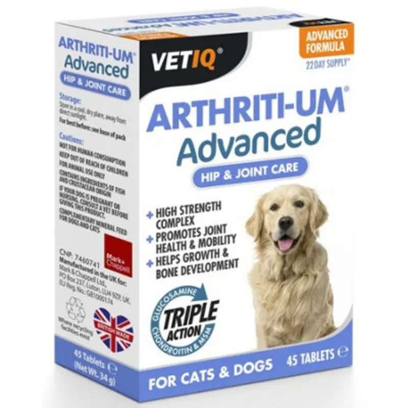 B&Q Vet Iq Arthriti-Um Advanced 45 Tablets