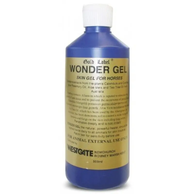 Label Wondergel For Horses - Bottle Gold 500Ml