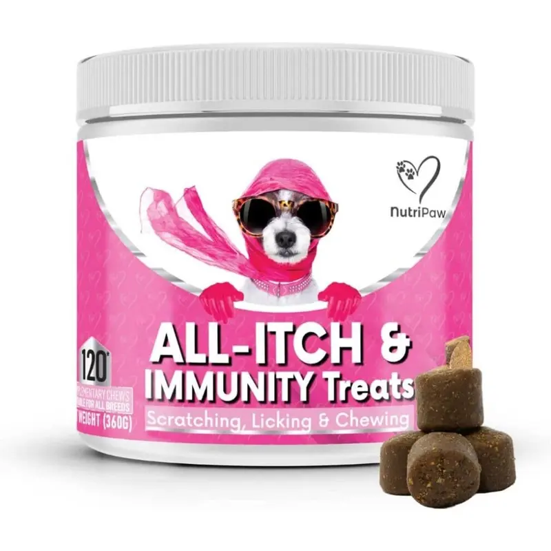 New Nutripaw All-Itch Immunity Treats For Dogs Itchy Paws, Eyes, Ears Skin