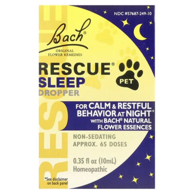 Bach White Rescue Pet, Sleep Dropper, 0.35 Fl Oz (10 Ml)