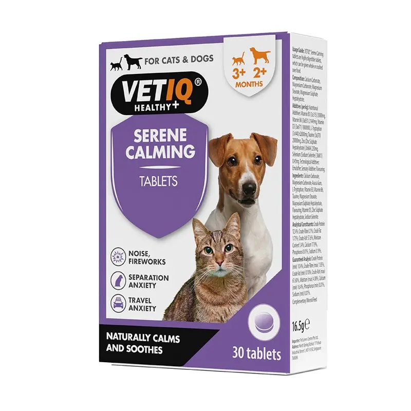 Vetiq Serene Calming 30 Tablets For Dog & Cat