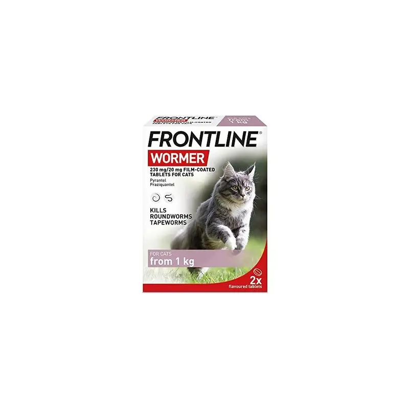 New Frontline Wormer - Cat Worming Treatment - Tablets Size 2