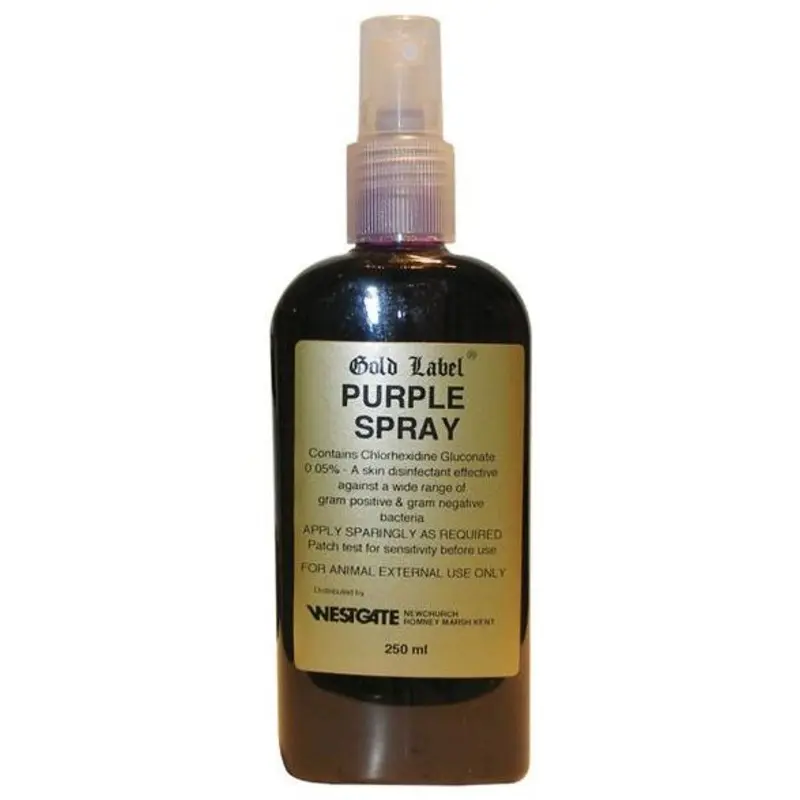 Label Spray For Horses - Standard - Bottle Gold/Purple 500Ml