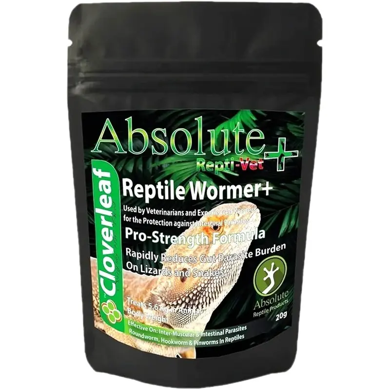 Cloverleaf Absolute Reptile Wormer 20g Pro Strength Wormer Lizard Bearded Dragon